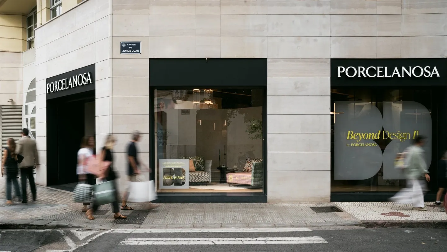 Porcelanosa showroom in Valencia during Beyond Design 2026